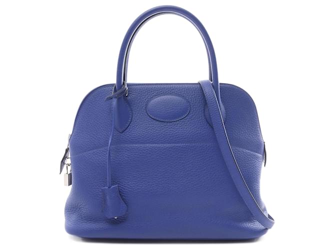 Hermès Hermes Bolide 31 Handbag Blue Leather  ref.1524250