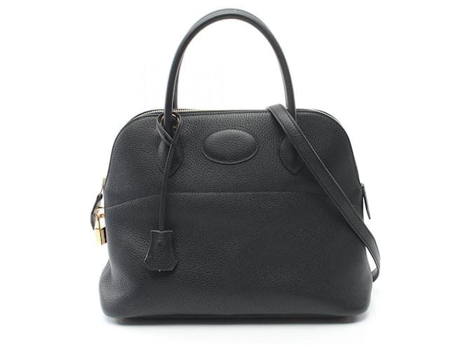 Hermès Sac à main Hermes Bolide 31 Cuir Noir  ref.1524256