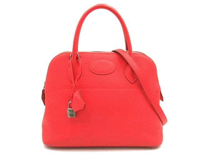 Hermès Hermes Bolide 31 Handbag Pink Leather  ref.1524262