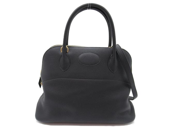 Hermès Sac à main Hermes Bolide 31 Noir Cuir  ref.1524273