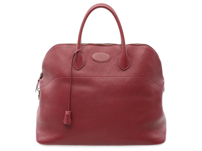 Hermès Hermes Bolide 45 Handbag Red Dark red Leather  ref.1524309