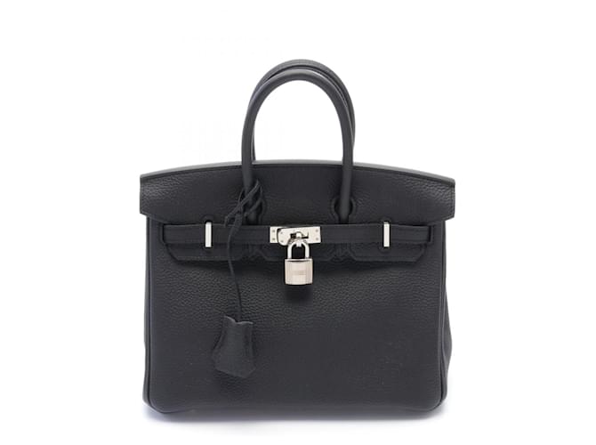 Hermès Sac à main Hermes Birkin 25 en cuir Togo noir  ref.1524324