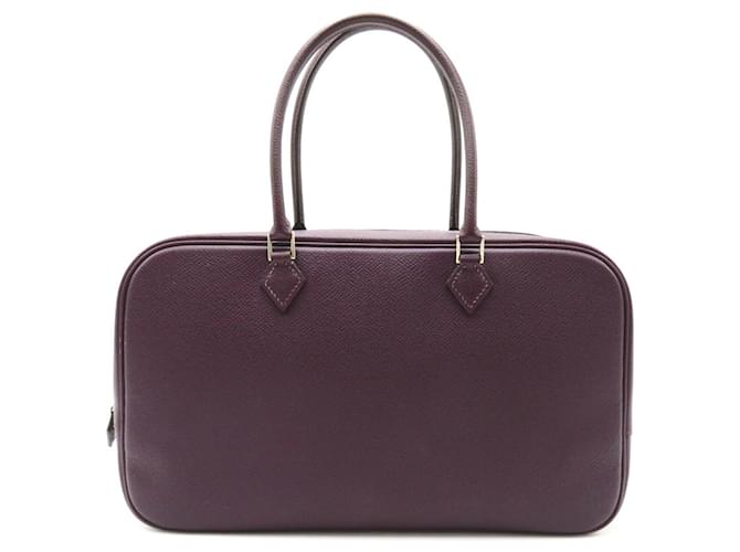 Hermès Hermes Plume Elan 28 Handbag Purple Leather  ref.1524325