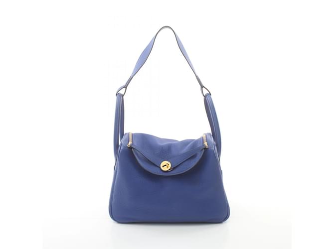 Hermès Hermes Lindy 30 Blue Electric Shoulder Bag Leather  ref.1524341