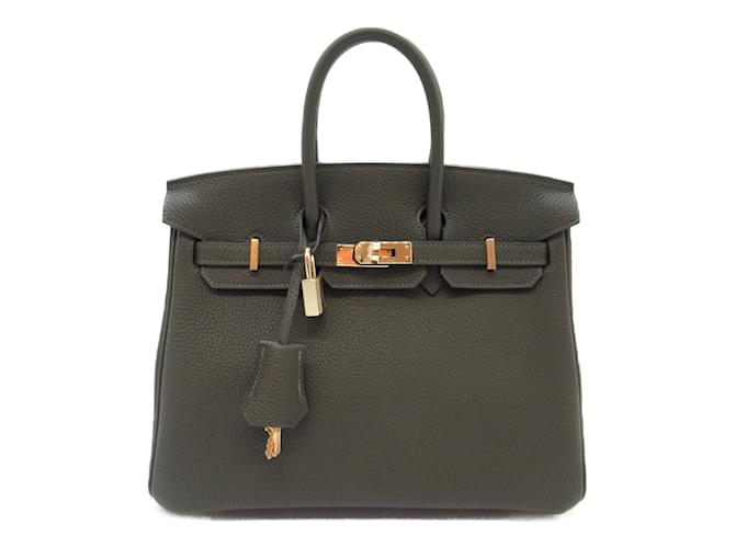 Hermès Bolsa Hermes Birkin 25 Verso Marrom Couro  ref.1524351