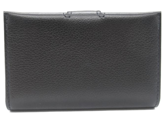 Hermès Hermes Black Leather Business Card Case  ref.1524357