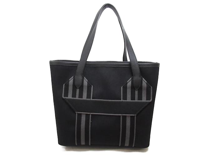 Hermès Sac tote en cuir Taurillon Clemence noir Hermes  ref.1524364