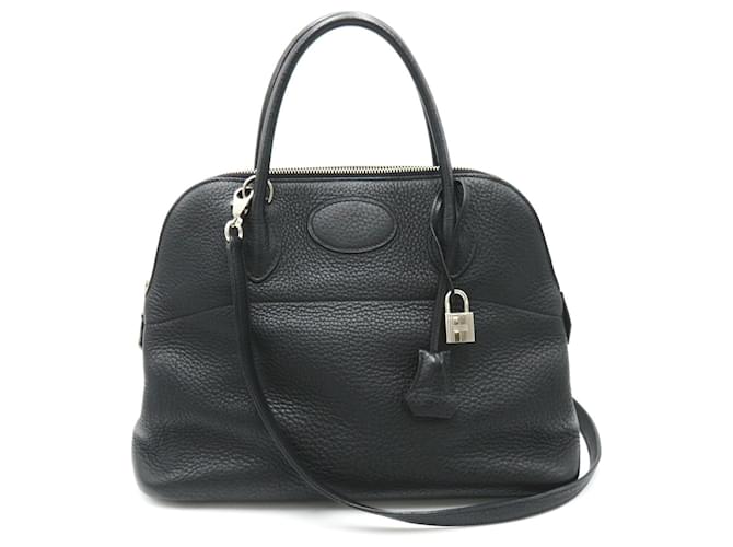 Hermès Bolsa Hermes Bolide 31 Preto Couro  ref.1524387