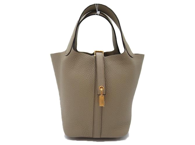 Hermès Hermes Picotin Lock PM Handbag Beige Leather  ref.1524388