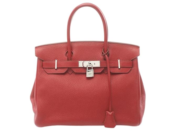 Hermès Hermes Birkin 30 Rouge Garance Handbag Red Leather  ref.1524410