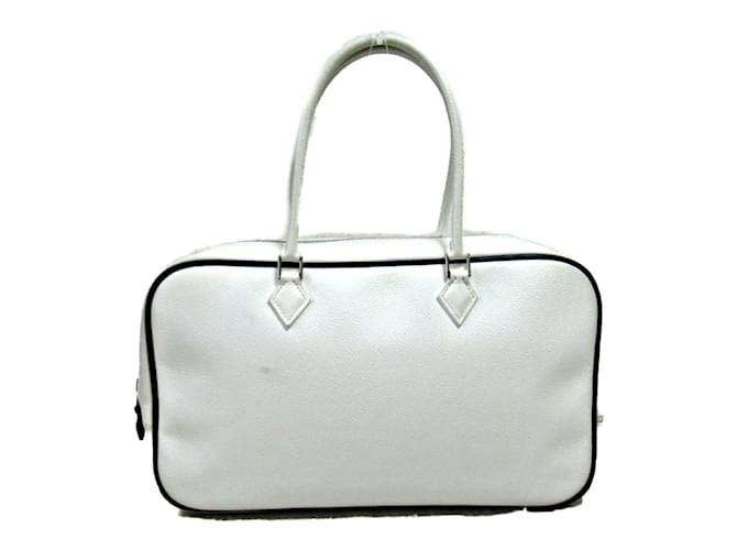 Hermès Hermes Plume 28 White Handbag Leather  ref.1524417