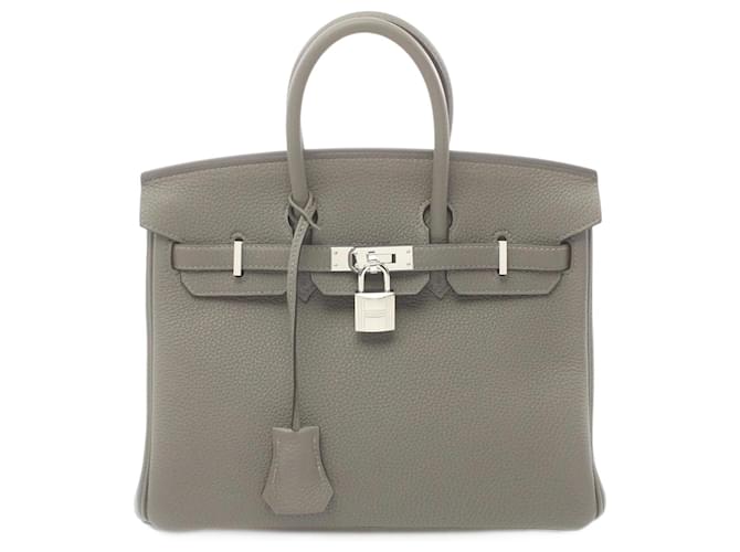 Hermès Bolsa Hermes Birkin 25 Grimeyer Marrom Couro  ref.1524422