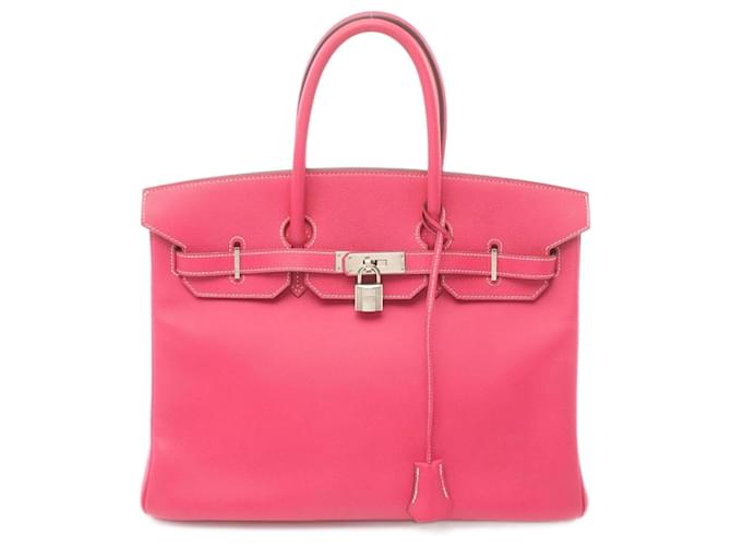 Borsa Hermès Birkin 35 in pelle Epsom rosa  ref.1524428