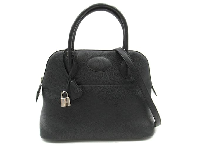 Hermès Hermes Bolide 31 Handbag Black Leather  ref.1524438