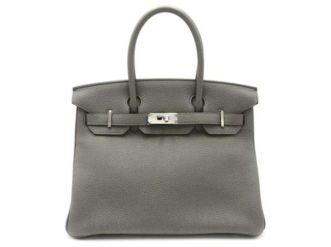 Hermès Hermes Birkin 30 Handbag in Etain Gray Brown Grey Leather  ref.1524460