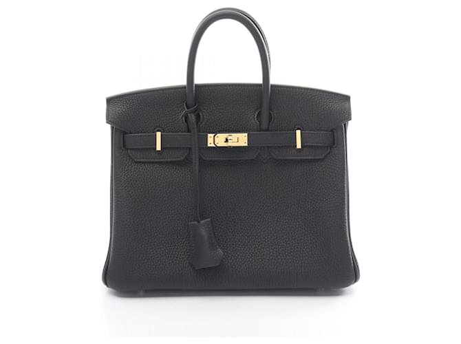 Hermès Sac à main Hermes Birkin 25 en cuir Togo noir  ref.1524588