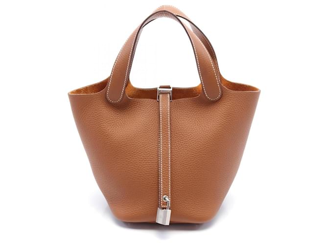 Hermès Hermes Picotin Lock PM Handbag Brown Leather  ref.1524603