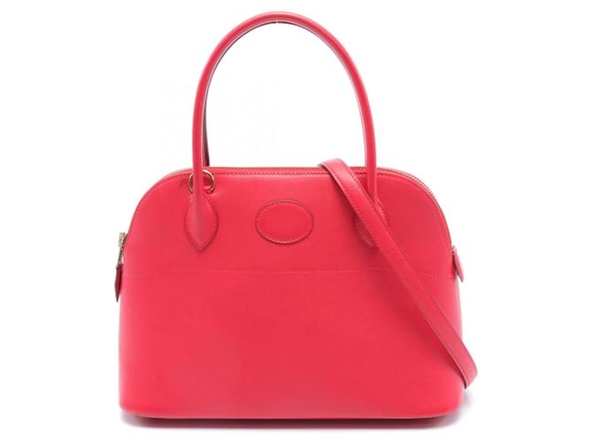 Hermès Bolsa Hermes Bolide 27 em Rouge Vif Vermelho  ref.1524605