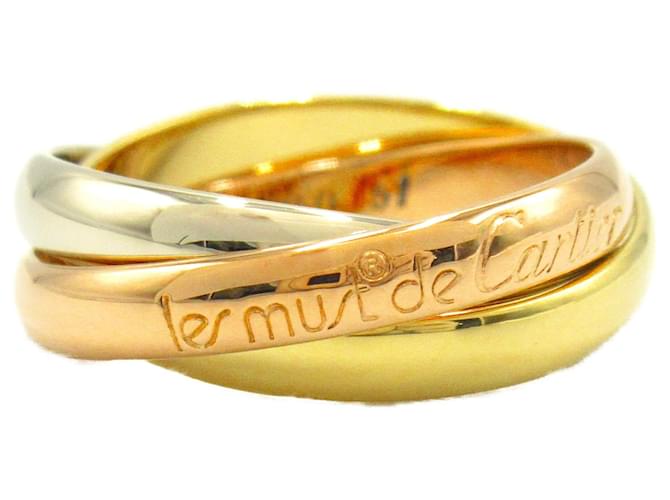 Anel Trinity Cartier em ouro amarelo 18K Dourado  ref.1524620