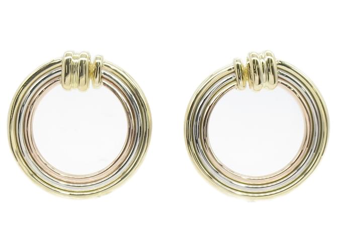 Boucles d'oreilles Trinity de Cartier Or blanc Or jaune Or rose Doré  ref.1524628