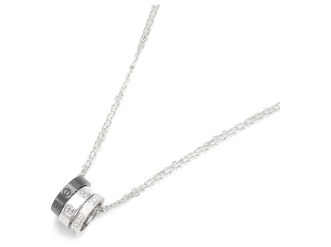 Collar Cartier Love Pave con Diamantes Oro blanco Cerámico  ref.1524638