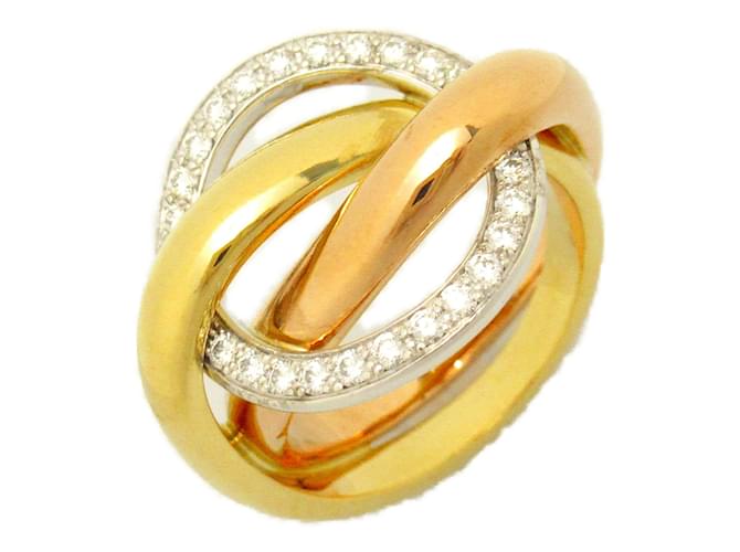 Bague en diamant pavé écrasé Cartier Trinity  ref.1524639