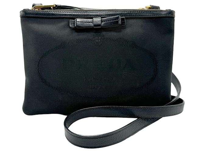 Prada Logo Jacquard Black Cloth  ref.1524677