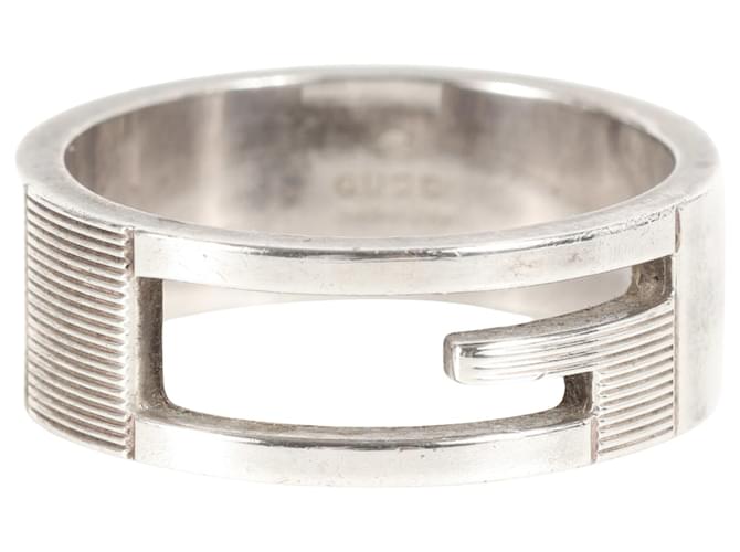 Gucci Logo G Silvery Silver  ref.1524852