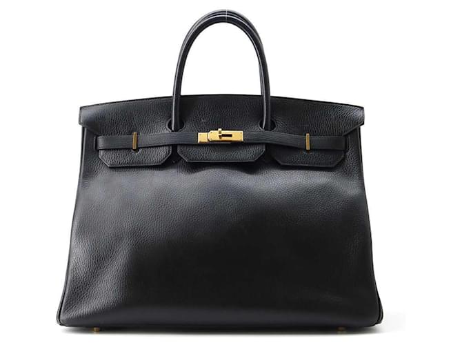 Hermès Birkin 40 Preto Couro  ref.1524897