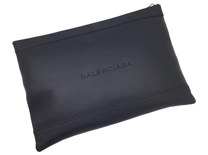 Clip Balenciaga Preto Couro  ref.1524978