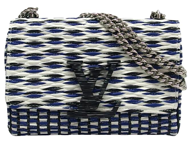 Louis Vuitton Louise Azul Couro  ref.1525005