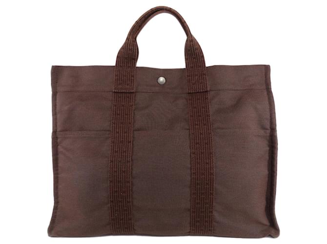 Hermès Herline Toile Marron  ref.1525024