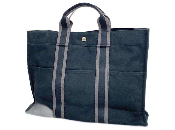 Hermès Fourre tout Navy blue Cloth  ref.1525118