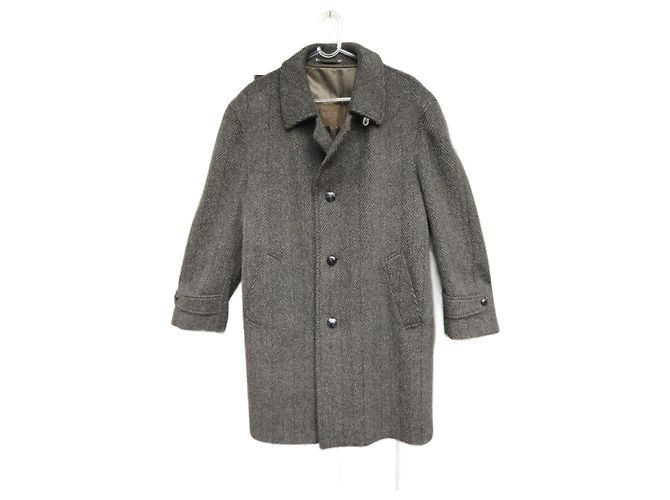 Autre Marque Odermark Wollmantel aus Tweed Grau