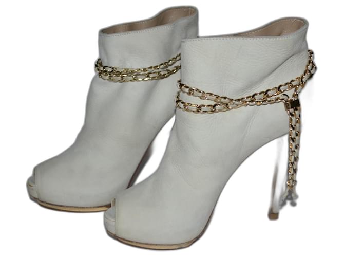 Le Silla bottines Cuir Blanc  ref.1525130