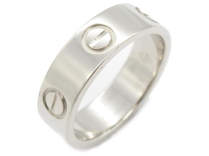 Anillo Cartier Love en oro blanco de 18 quilates Dorado  ref.1525140