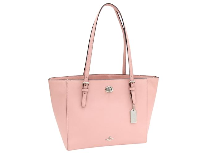 Coach Turnlock Cuir Rose  ref.1525141