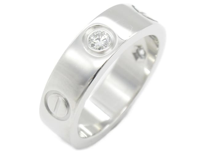 Cartier Love Ring in White Gold with Diamond Golden  ref.1525152