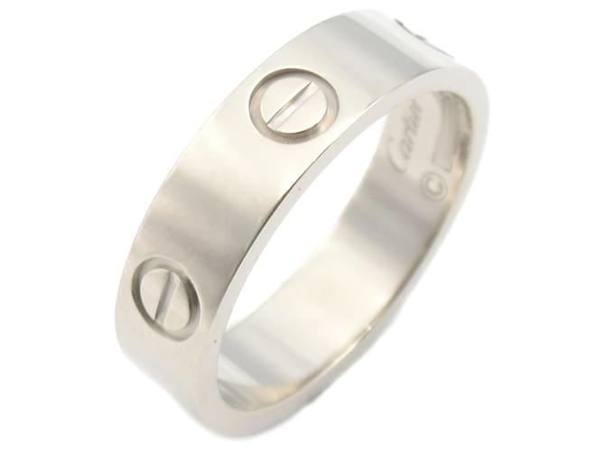 Anel Cartier Love em ouro branco 18K Dourado  ref.1525158