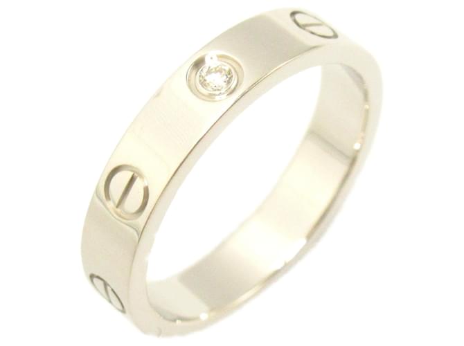 Bague Cartier Love 1P Diamant en Or Blanc Doré  ref.1525165