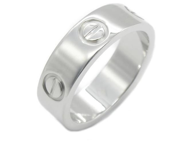 Anel Cartier Love em ouro branco 18K Prata  ref.1525170