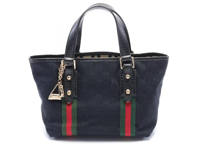 Bolsa tote Gucci GG Canvas Sherry Line Marrom Bege Couro Lona  ref.1525178