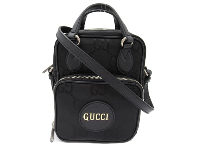 Bolsa de Ombro GUCCI Off the Grid Preto Couro Nylon  ref.1525192