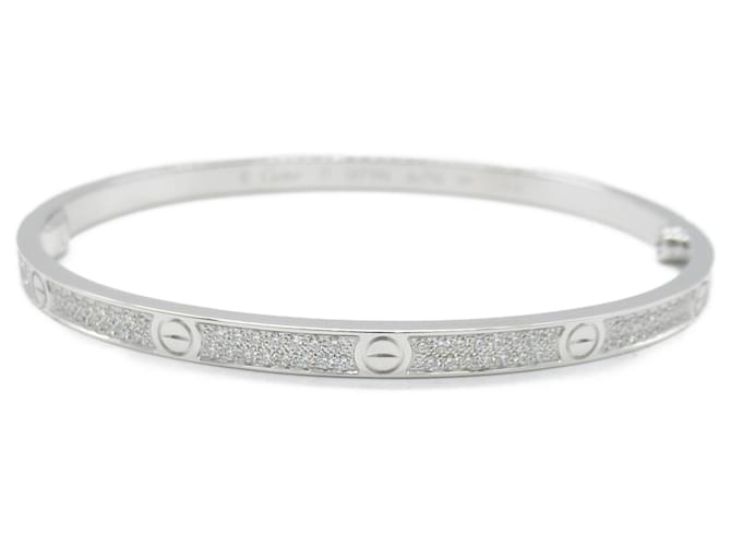 Bracelet Cartier Love SM Pavé Diamant Modèle Petit Or blanc  ref.1525201