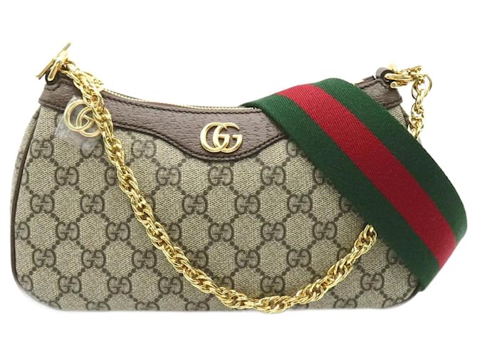 Bolso de mano Gucci GG Supreme Ophidia Small Castaño Beige Lienzo  ref.1525210