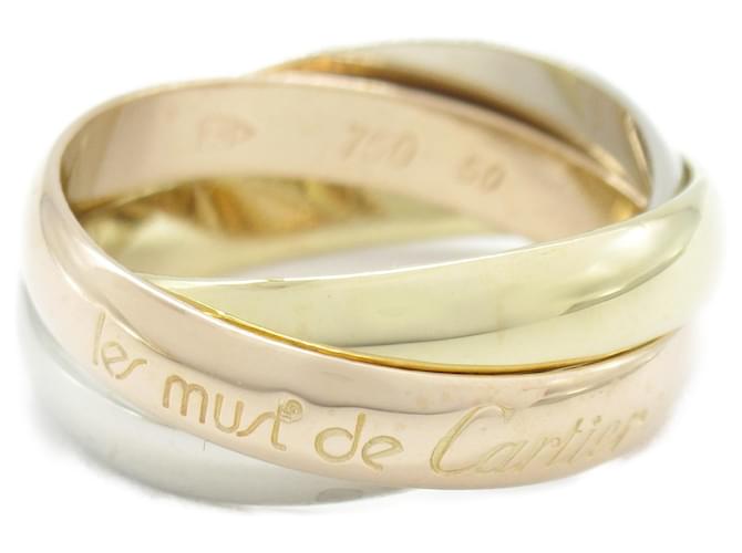 Bague Trinity de Cartier Or blanc Or jaune Or rose Doré  ref.1525230