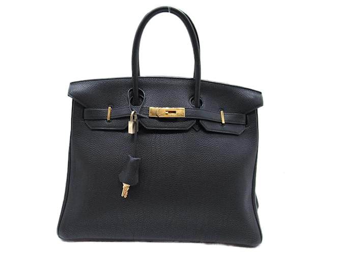 Hermès Hermes Birkin 35 Handbag Black Leather  ref.1525243