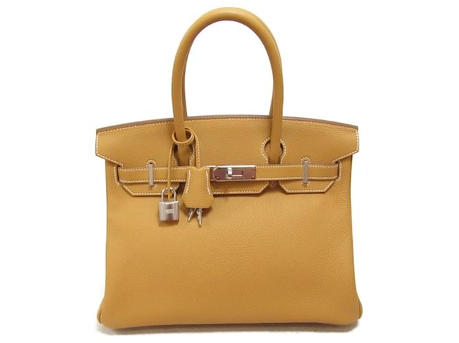 Hermès Hermes Birkin 30 Natural Sub Handbag Brown Leather  ref.1525271