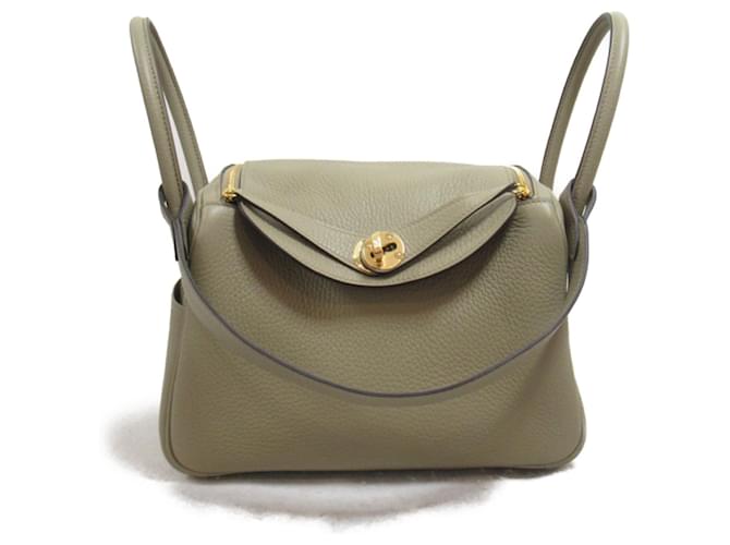 Hermès Bolso de Hombro Hermes Lindy 26 Beige Marfa Cuero  ref.1525281