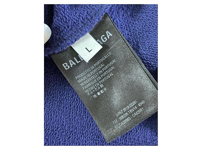 Pullover Balenciaga Azul Marinho de Algodão